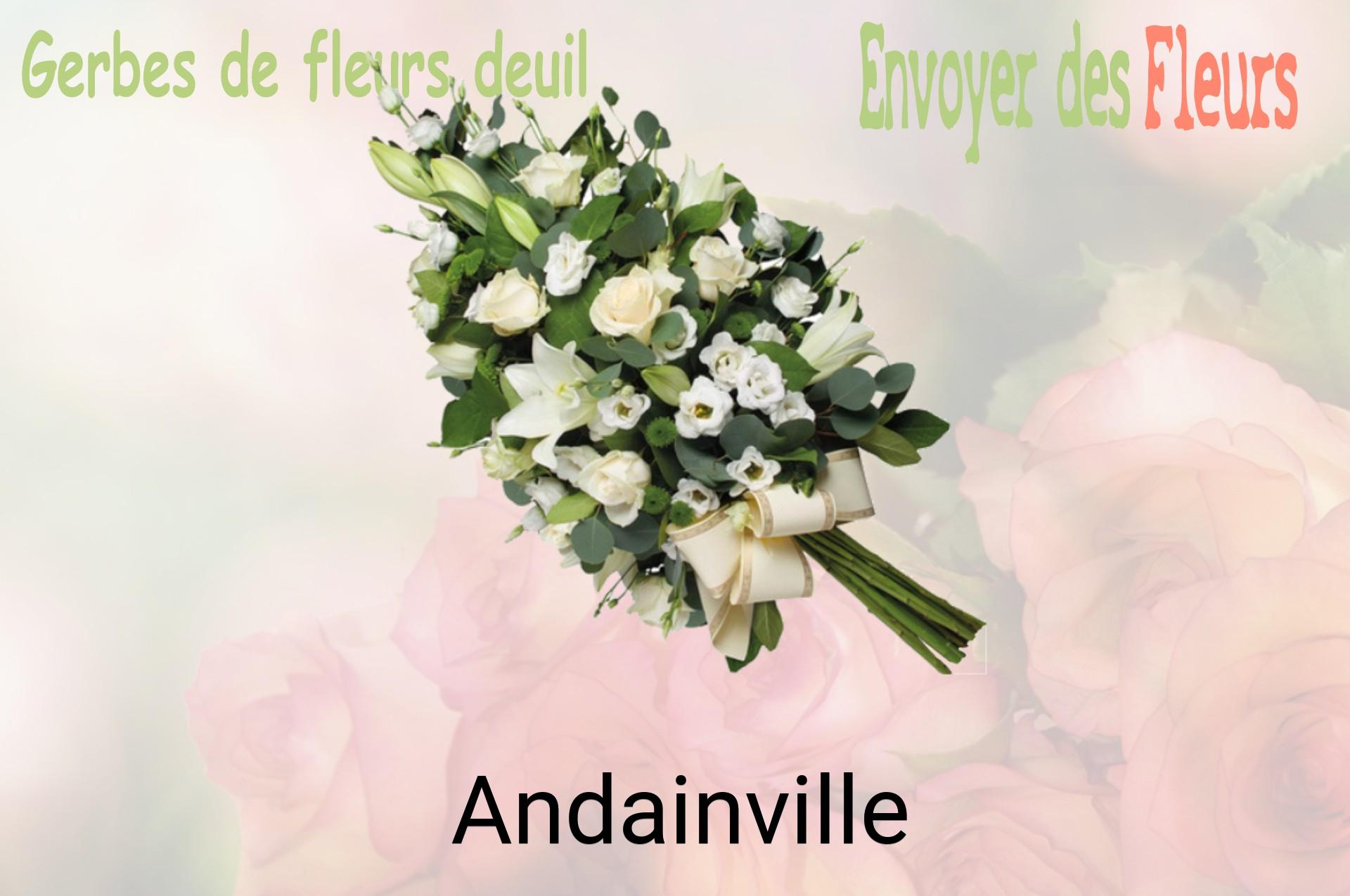 Gerbe de fleurs de deuil livrée à Andainville